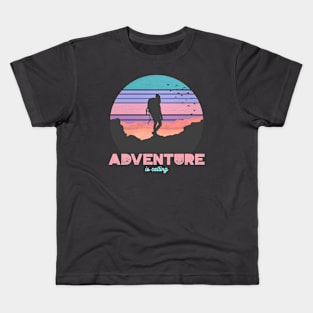 Wanderlust Camping Hiking Explore The Outdoors Kids T-Shirt